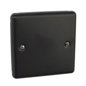 Matt Black 1 Gang Blank Plate - W49MBB image 0