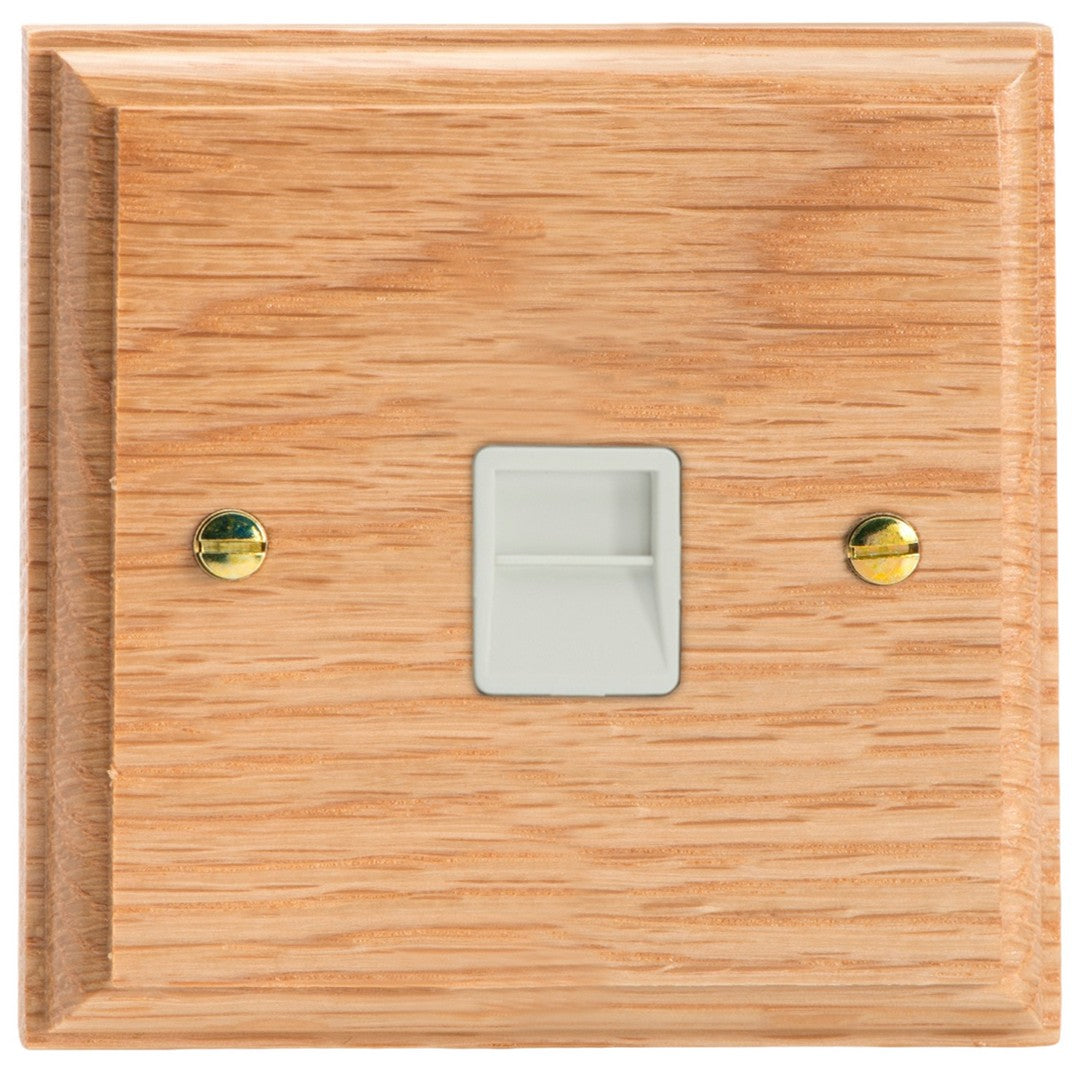 Varilight Kilnwood 1-Gang Telephone Secondary (Extension) Socket - XKTSOW image 0