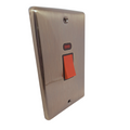 Windsor Antique Brass 45A Double Vertical Cooker Switch - W40AB image 0