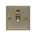 Antique Brass 45A DP switch with neon (1G size) - CS81MNAB image 0