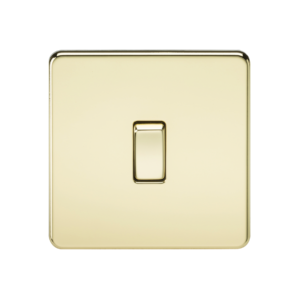 Polished Brass 10AX 1G 2-way Switch - SF2000PB image 0