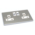 Double 2 Gang 13a Socket - UE07PCW image 0