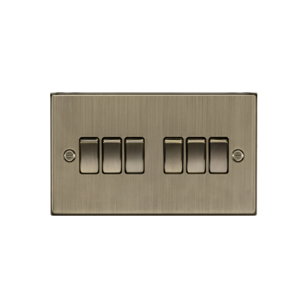 Antique Brass 10AX 6G 2-way Plate Switch - CS42AB image 0