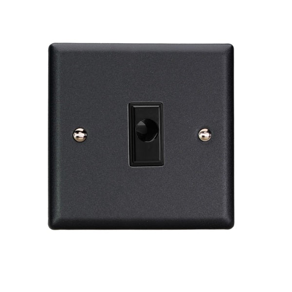 Varilight Vogue Matt Black 16A Flex Outlet Plate - XYFOB.MB image 0