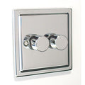 Regency Polished Chrome 2 Gang Intelligent 250W Dimmer Switch R11PC-IN25 image 0