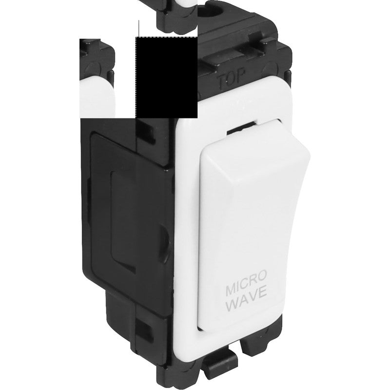 White Engraved 20A Grid Switch Microwave - GSMWW image 0