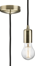 1.8m E27 Contemporary Pendant Set - Antique Brass image 0