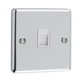 Polished Chrome 1 Gang RJ45 Socket - W62PCW image 0