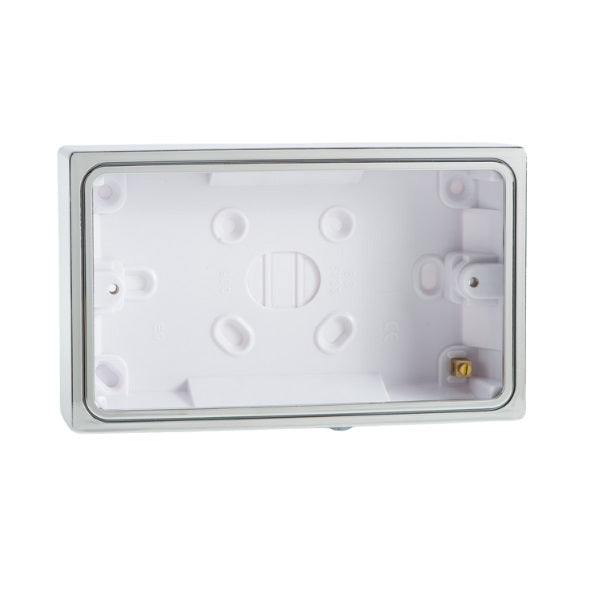 Double Surface Decorative Pattress Box Chrome Effect - YBD.C image 0