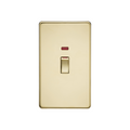 Polished Brass 45A DP Switch with Neon (2G size) - SF82MNPB image 0