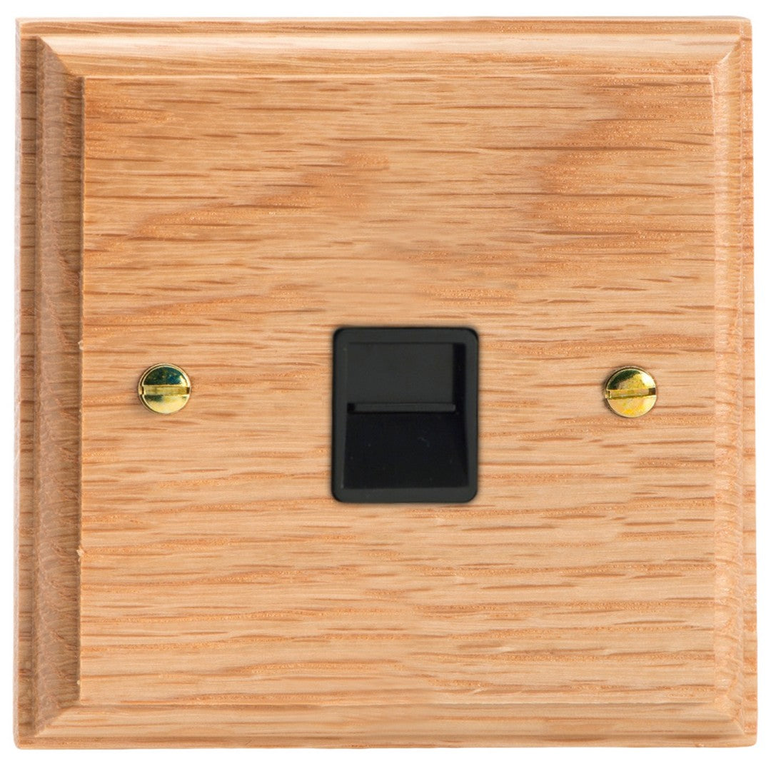 Varilight Kilnwood 1-Gang Telephone Secondary (Extension) Socket - XKTSOB image 0