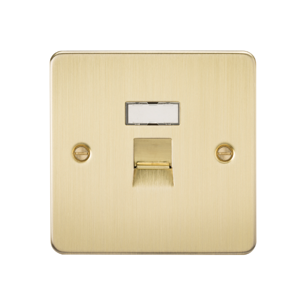 Brushed Brass RJ45 Network Outlet - FPRJ45BB image 0