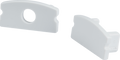 Aluminium Surface Mount Profile End Caps - White - 1MSURWCAP image 0