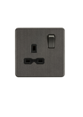 Smoked Bronze 13A 1G DP Switched Socket with Black Insert SFR7000SB image 0