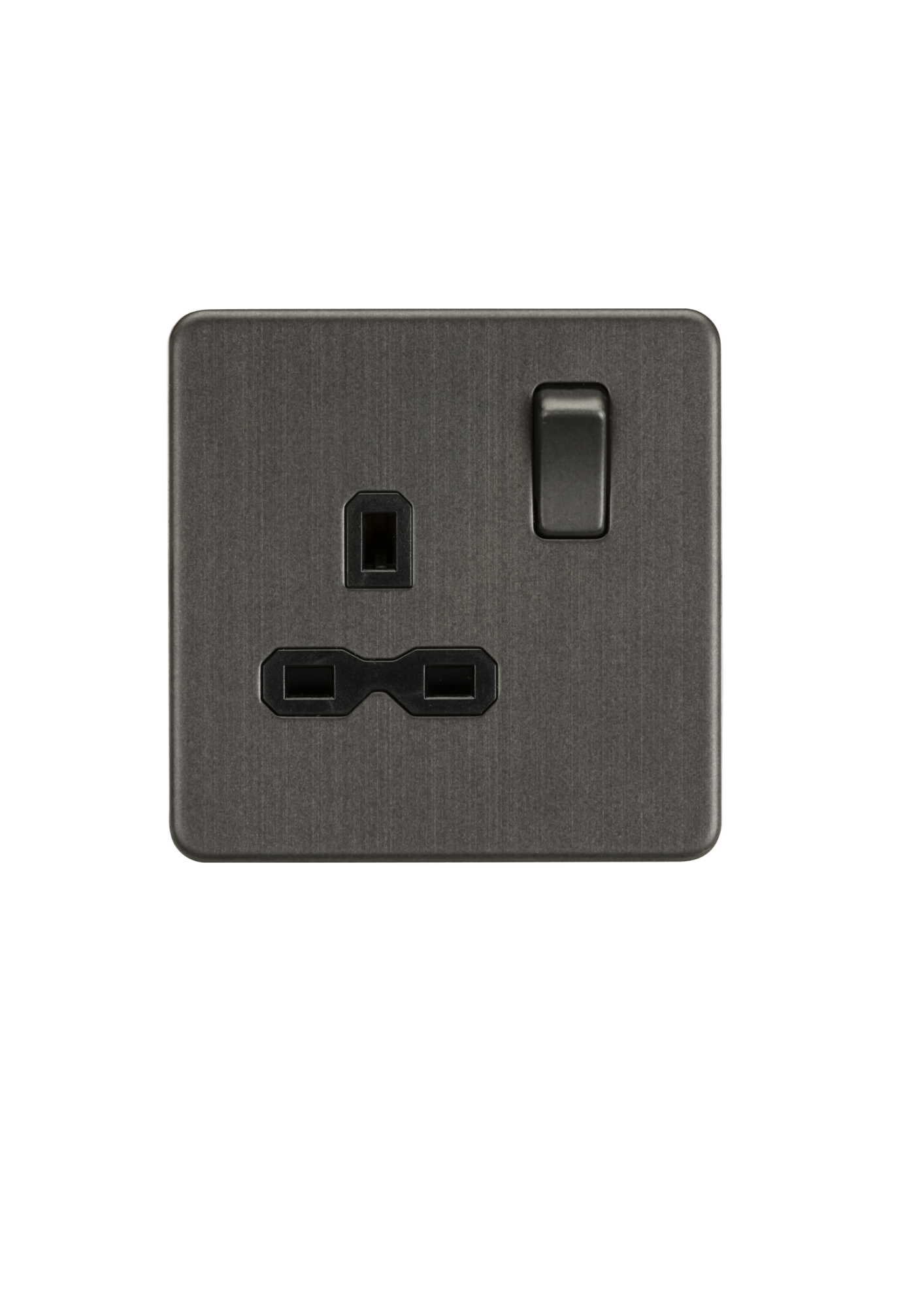 Smoked Bronze 13A 1G DP Switched Socket with Black Insert SFR7000SB image 0