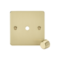 Brushed Brass 1G Dimmer Plate with Matching Metal Dimmer Cap - FP1DIMBB image 0