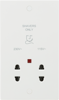 115/230V Dual Voltage Shaver Socket with Neon - SN8900N image 0