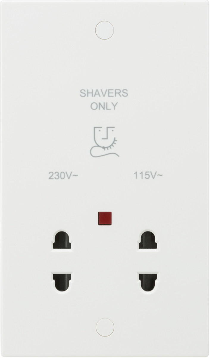 115/230V Dual Voltage Shaver Socket with Neon - SN8900N image 0