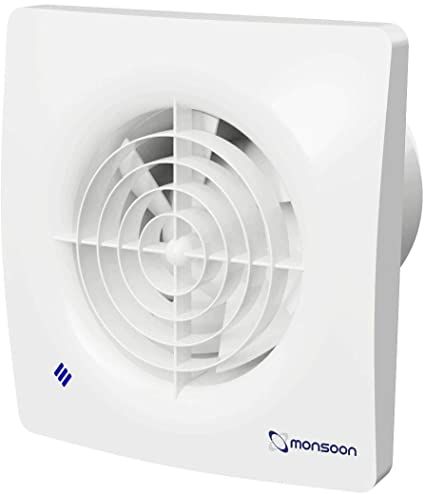 NATIONAL VENTILATION MONS100T ZONE 1 SILENT BATHROOM EXTRACTOR FAN 4 INCH TIMER - MON-S100T image 0