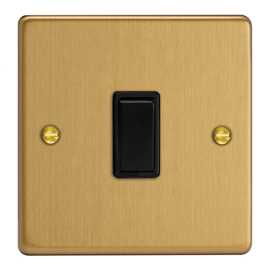 Brushed Brass 1-Gang 10A 1- or 2-Way Rocker Switch XDE1B.BB image 0