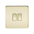 Polished Brass 10AX 2G 2-way Switch - SF3000PB image 0