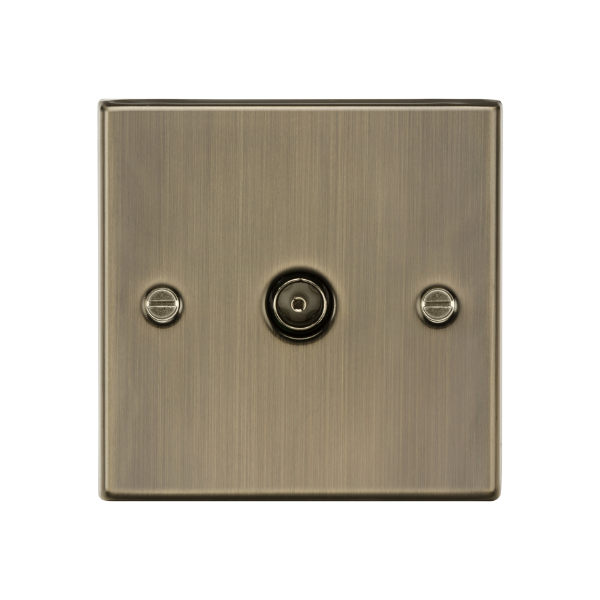 Antique Brass TV Outlet (non-isolated) - CS010AB image 0
