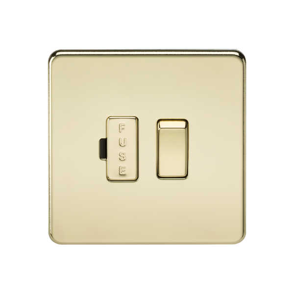 Polished Brass 13A Switched Fused Spur Unit - SF6300PB image 0