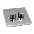 2 Gang 400W Dimmer Switch - UE23PCW image 0
