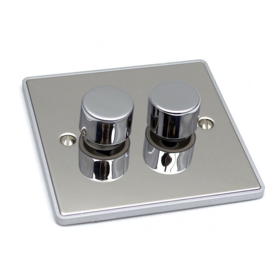 2 Gang 400W Dimmer Switch - UE23PCW image 0