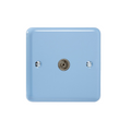 Duck Egg Blue 1-Gang TV Socket, Co-Axial XY8.DB image 0
