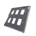 Polished Chrome 6 Gang Grid Switch Plate -WGP6GPC image 0