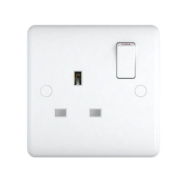 Single 1 Gang  13a Socket ST06W image 0