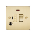 Brushed Brass 13A Switched Fused Spur Unit with Neon & Flex Outlet - FP6300FBB image 0